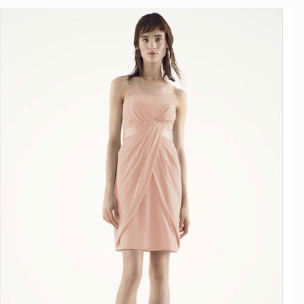 White by Vera Wang Blush Pink Strapless Mini Dress